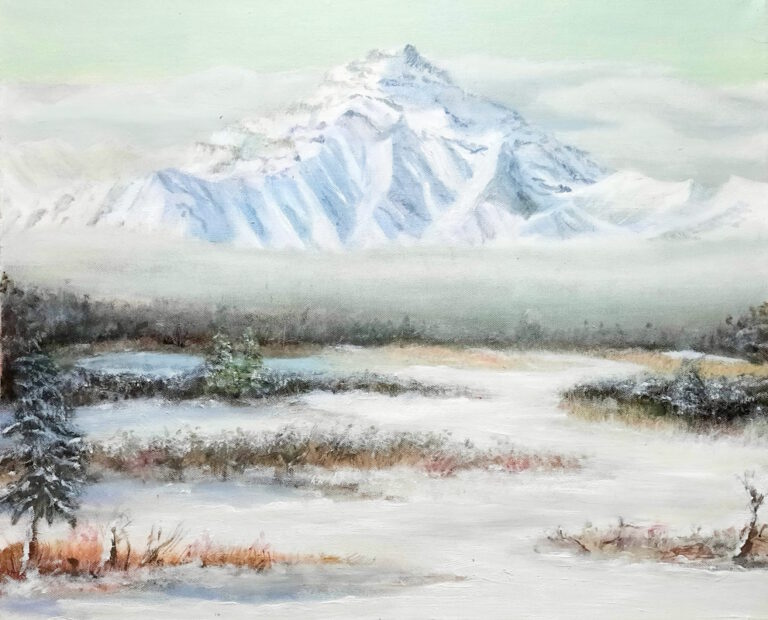 Sneeuwberg - Olieverf op linnen - Verkocht