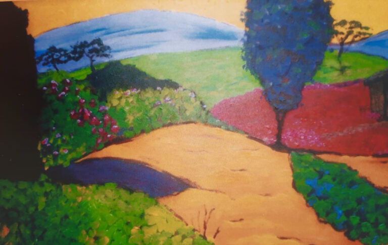 Fantasielandschap - Acryl op canvas - Verkocht